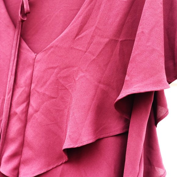 LOFT flowy maroon blouse - Picture 5 of 6